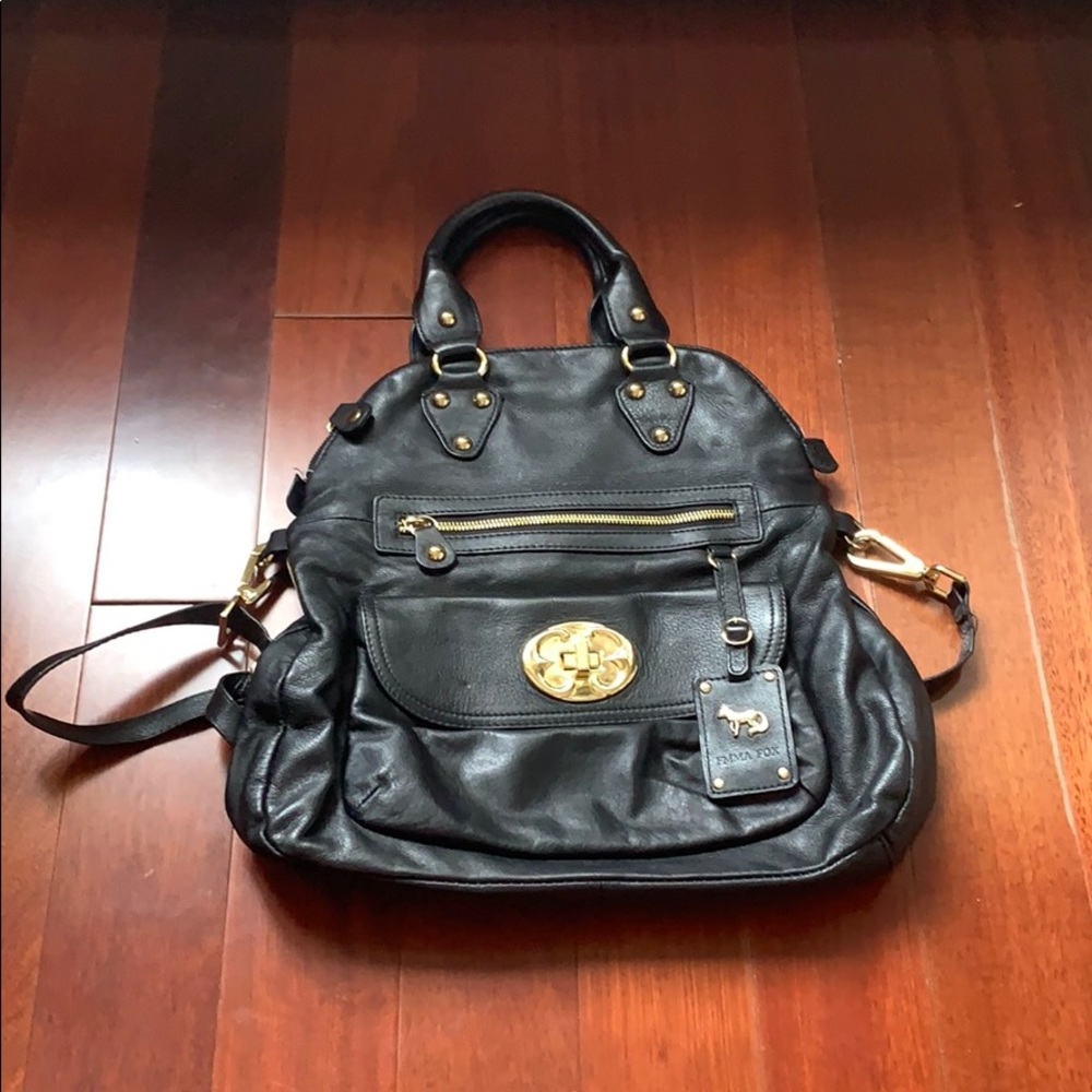 Black Leather Crossbody Bag